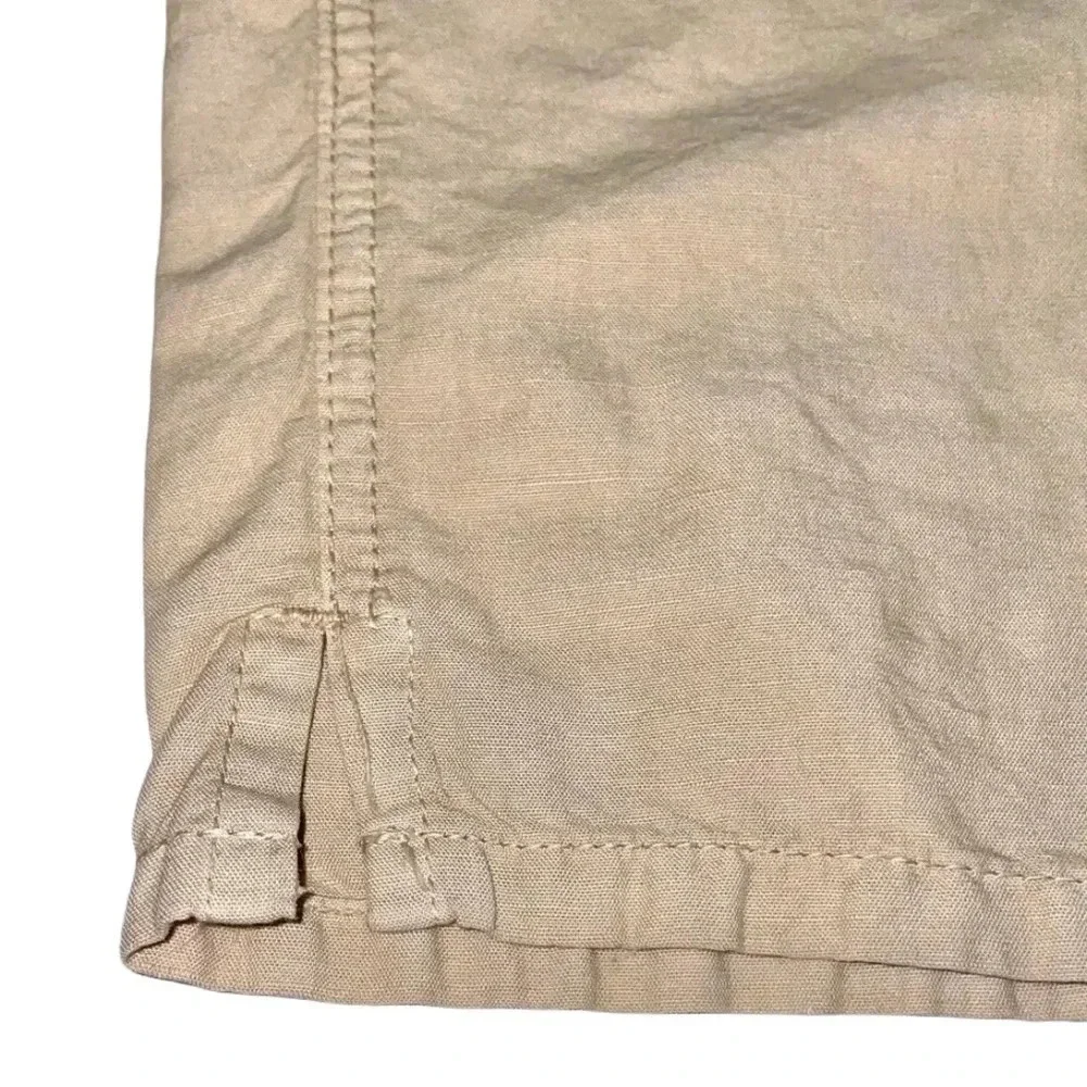 (NWOT) Zara High-Rise Cotton-Linen Jogger Pants -– Tan, Size 2